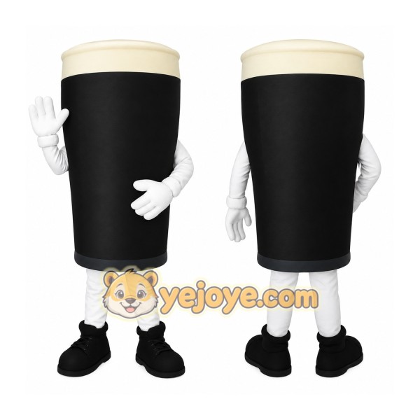 Black Cream Beer Pint Mascot Costume