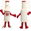 White Red Beverage Bottle Mascot Costume