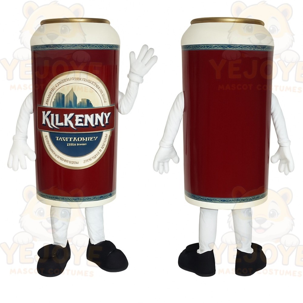 Red Cream Beer Can Mascot Costume