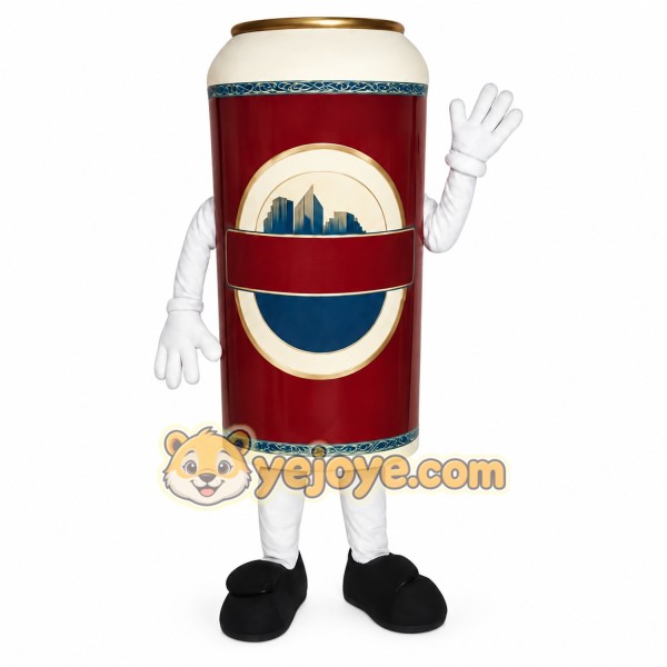 Red Cream Beer Can Mascot Costume