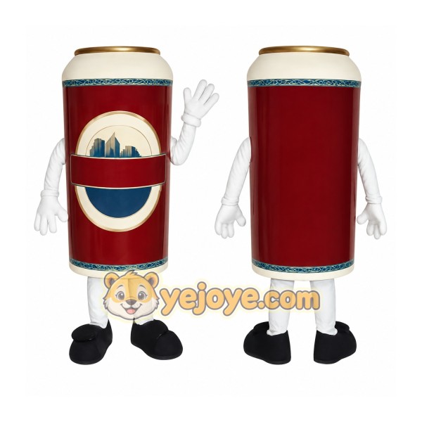 Red Cream Beer Can Mascot Costume