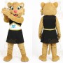 Tan Black Lion Cheerleader Mascot Costume