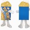 Blue Yellow Popcorn Bucket Mascot Costume