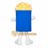 Blue Yellow Popcorn Bucket Mascot Costume Blue Yellow Popcorn Bucket Mascot Costume
