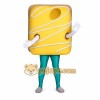 Yellow Beige Toaster Pastry Mascot Costume Yellow Beige Toaster Pastry Mascot Costume