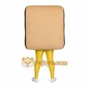 Yellow Beige Toaster Pastry Mascot Costume Yellow Beige Toaster Pastry Mascot Costume