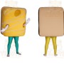 Yellow Beige Toaster Pastry Mascot Costume