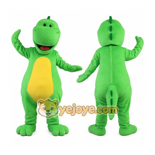 Green Yellow Dinosaur Mascot Costume