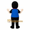 Blue Black Pizza Delivery Man Mascot Costume