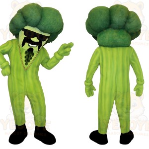 Green Black Broccoli Mascot Costume
