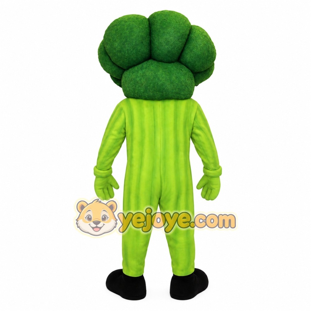 Green Black Broccoli Mascot Costume Green Black Broccoli Mascot Costume