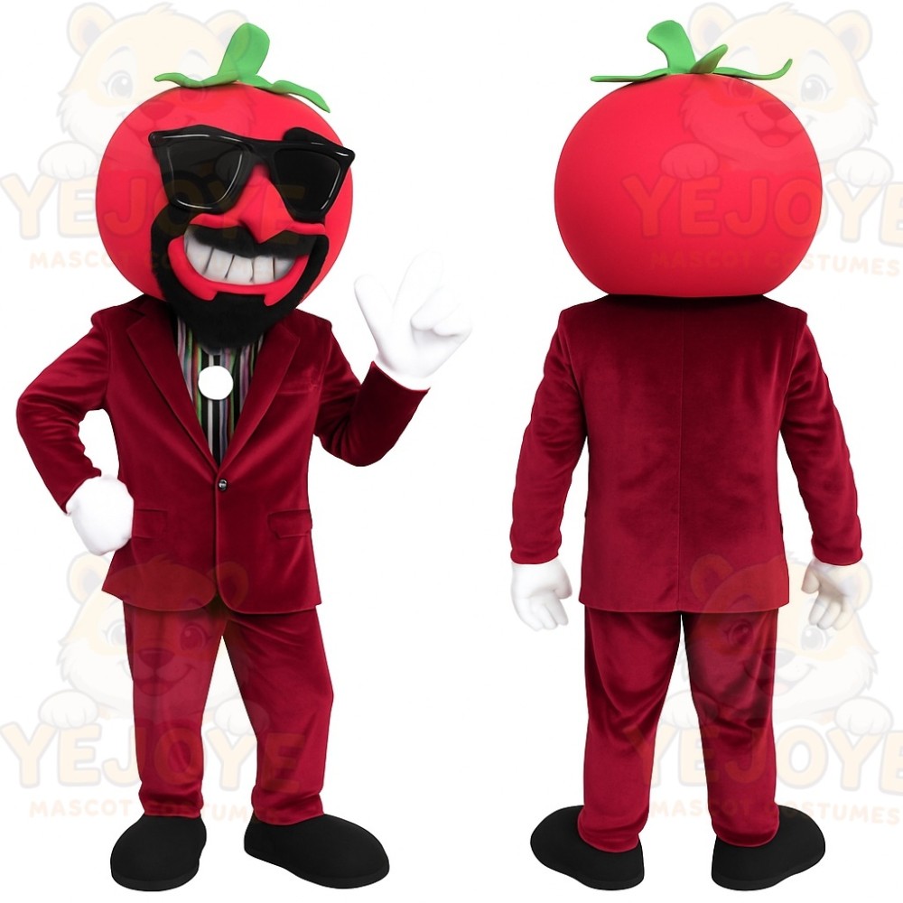 Red Burgundy Bearded Tomato Mascot Costume