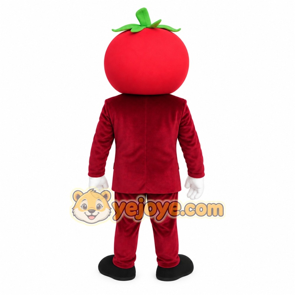 Red Burgundy Bearded Tomato Mascot Costume Red Burgundy Bearded Tomato Mascot Costume