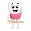 White Pink Tooth Mascot Costume
