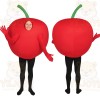 Red Apple With Green Stem Mascot Costume