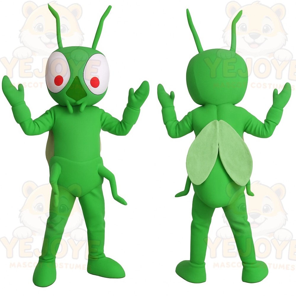 Green White Praying Mantis Mascot Costume