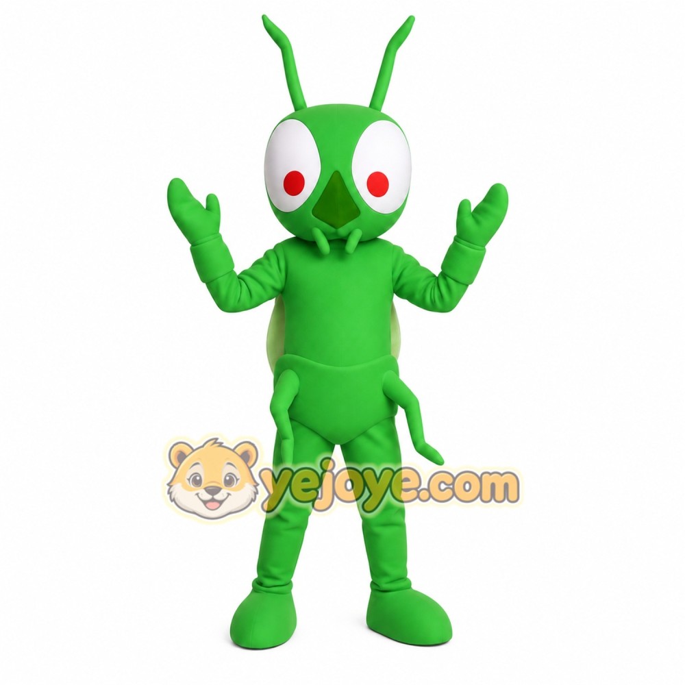 Green White Praying Mantis Mascot Costume