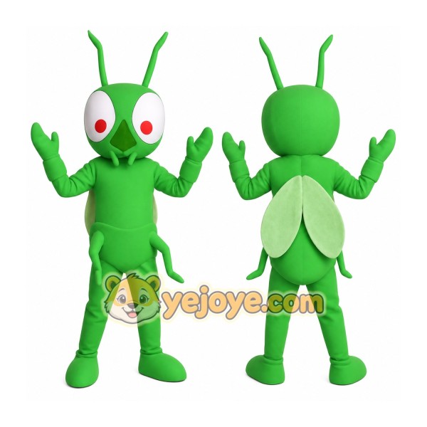 Green White Praying Mantis Mascot Costume