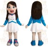 Blue White Girl Cheerleader Mascot Costume