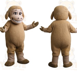 Tan Brown Sheep Mascot Costume