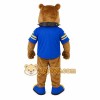 Brown Blue Yellow Bulldog Mascot Costume Brown Blue Yellow Bulldog Mascot Costume