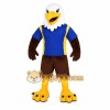 White Brown Blue Yellow Eagle Mascot Costume