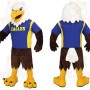 White Brown Blue Yellow Eagle Mascot Costume