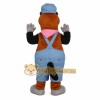 Brown Blue Farmer Horse Mascot Costume Brown Blue Farmer Horse Mascot Costume