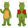 Green Yellow Red Winged Dragon Mascot Costume