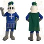 Blue Green Silver White Knight Mascot Costume