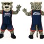 Tan Black Navy Basketball Jaguar Mascot Costume