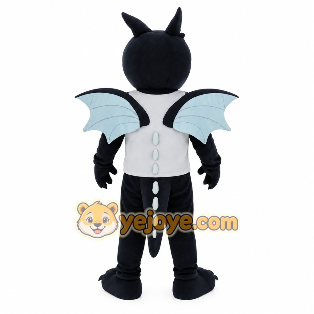 Black Gray Light Blue Dragon Mascot Costume Black Gray Light Blue Dragon Mascot Costume