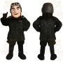 Black Brown Aviator Pilot Mascot Costume