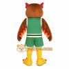 Brown Orange Green Basketball Owl Mascot Costume Brown Orange Green Basketball Owl Mascot Costume