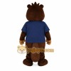Dark Brown Tan Navy Beaver Mascot Costume