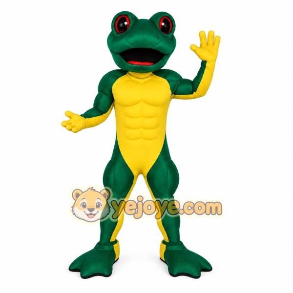 Green Yellow Tree Frog Mascot Costume Green Yellow Tree Frog Mascot Costume