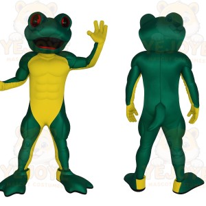 Green Yellow Tree Frog Mascot Costume