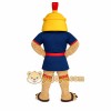 Tan Navy Yellow Gladiator Lion Mascot Costume Tan Navy Yellow Gladiator Lion Mascot Costume