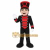 Black Red Drum Major Man Mascot Costume Black Red Drum Major Man Mascot Costume