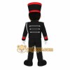 Black Red Drum Major Man Mascot Costume Black Red Drum Major Man Mascot Costume