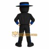 Black Blue Gentleman Mascot Costume Black Blue Gentleman Mascot Costume