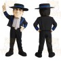 Black Blue Gentleman Mascot Costume