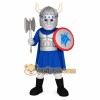 Blue Silver Viking Warrior Mascot Costume
