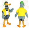 Blue Gray Yellow Orange Duck Mascot Costume