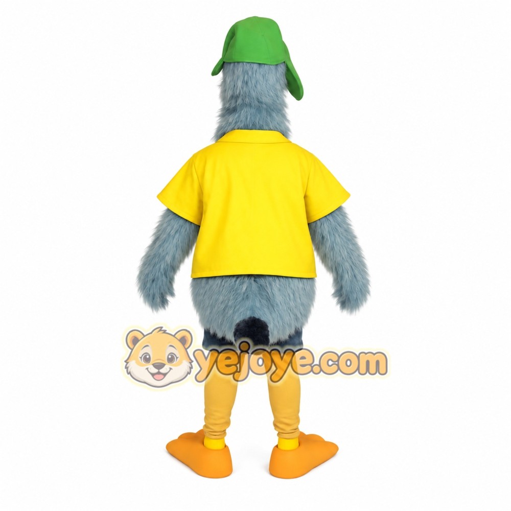 Blue Gray Yellow Orange Duck Mascot Costume Blue Gray Yellow Orange Duck Mascot Costume