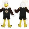 White Brown Yellow Bald Eagle Mascot Costume