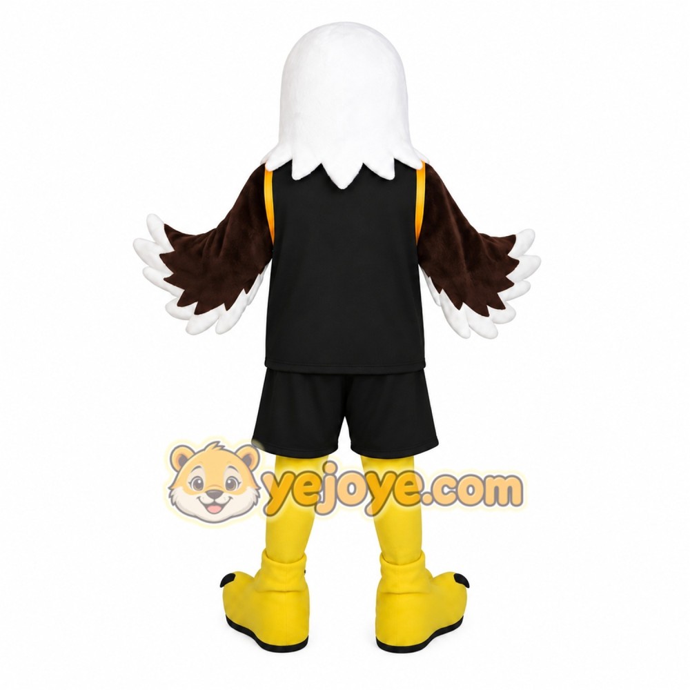 White Brown Yellow Bald Eagle Mascot Costume White Brown Yellow Bald Eagle Mascot Costume