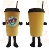 Yellow Black Coffee Cup Mascot Costume