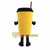 Yellow Black Coffee Cup Mascot Costume Yellow Black Coffee Cup Mascot Costume