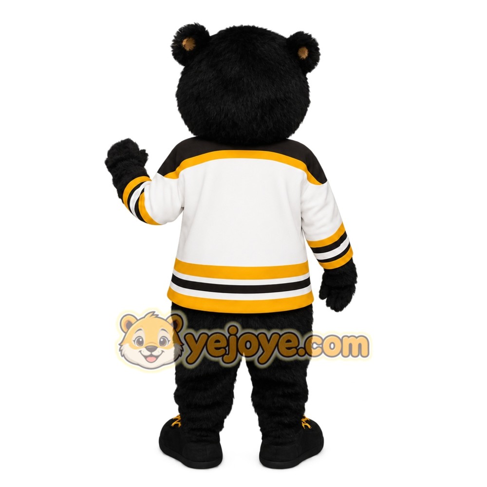 Black Tan White Yellow Bear Mascot Costume